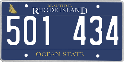 RI license plate 501434