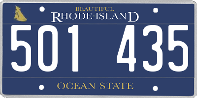 RI license plate 501435