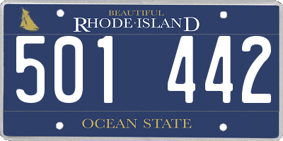 RI license plate 501442