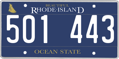 RI license plate 501443