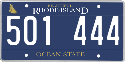 RI license plate 501444