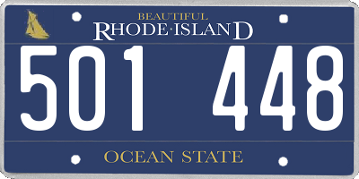 RI license plate 501448