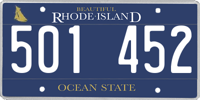 RI license plate 501452