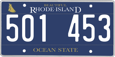 RI license plate 501453