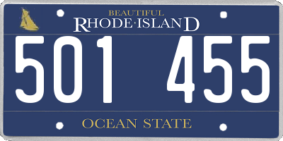 RI license plate 501455