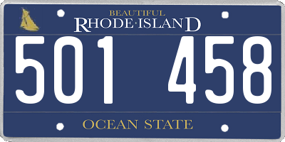 RI license plate 501458