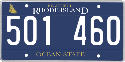 RI license plate 501460