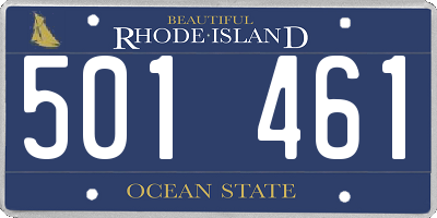 RI license plate 501461