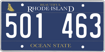 RI license plate 501463