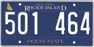 RI license plate 501464