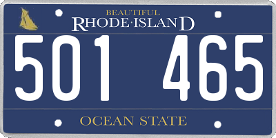 RI license plate 501465