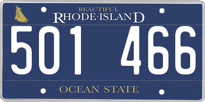 RI license plate 501466