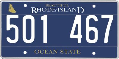 RI license plate 501467