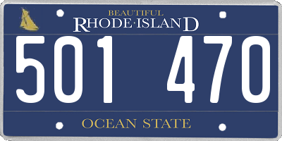 RI license plate 501470