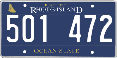 RI license plate 501472