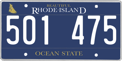 RI license plate 501475