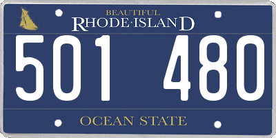 RI license plate 501480