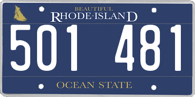 RI license plate 501481