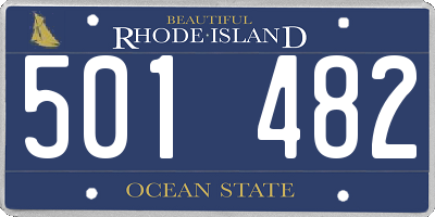 RI license plate 501482