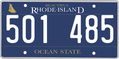 RI license plate 501485