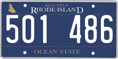 RI license plate 501486