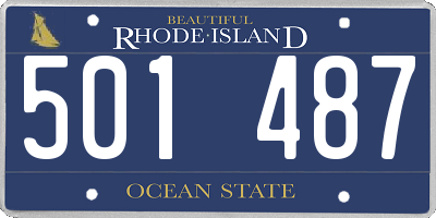 RI license plate 501487