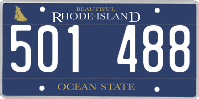 RI license plate 501488