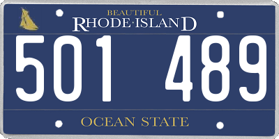 RI license plate 501489
