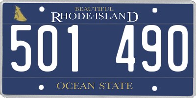 RI license plate 501490