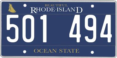RI license plate 501494