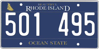 RI license plate 501495