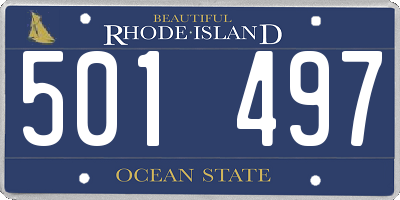 RI license plate 501497