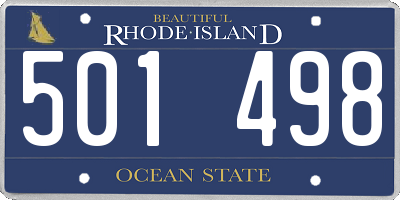 RI license plate 501498