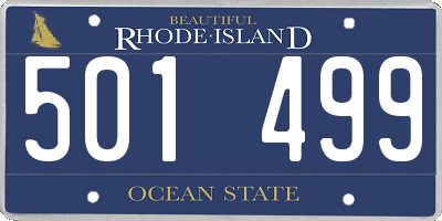 RI license plate 501499