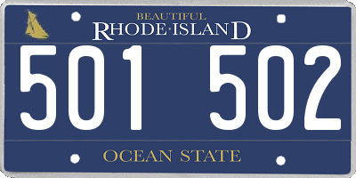 RI license plate 501502