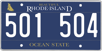 RI license plate 501504