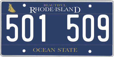 RI license plate 501509