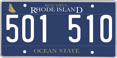 RI license plate 501510