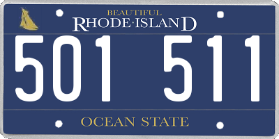 RI license plate 501511