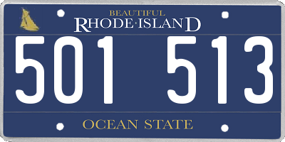 RI license plate 501513