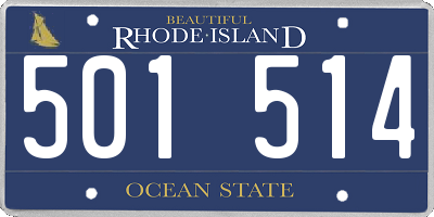 RI license plate 501514