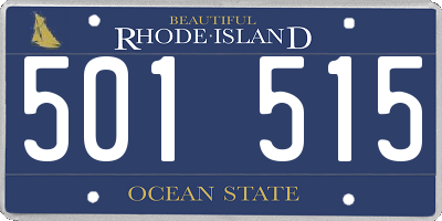 RI license plate 501515