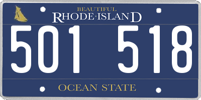 RI license plate 501518