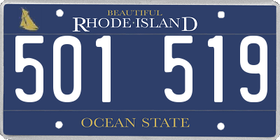 RI license plate 501519