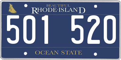 RI license plate 501520