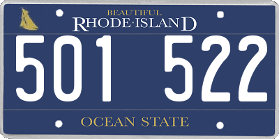 RI license plate 501522