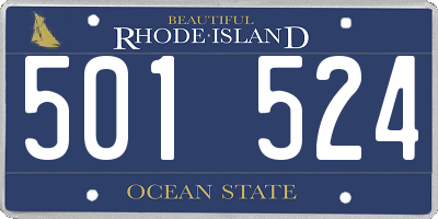 RI license plate 501524