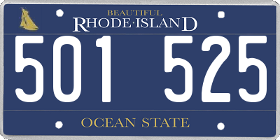 RI license plate 501525