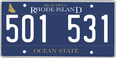RI license plate 501531