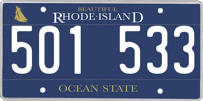 RI license plate 501533